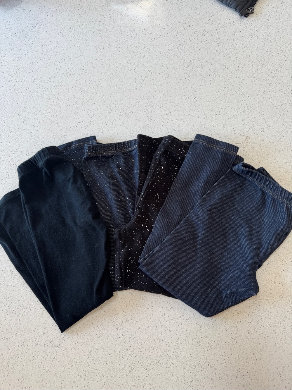 Falls Creek/Cat&Jack Kids Leggings Pack - Navy, Black, Charcoal- size 4T